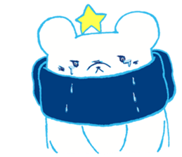 Polar bear and Star sticker #11043372