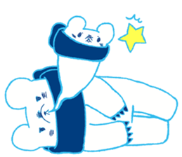 Polar bear and Star sticker #11043376