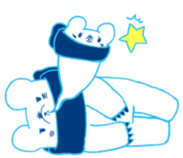 Polar bear and Star sticker #11043376
