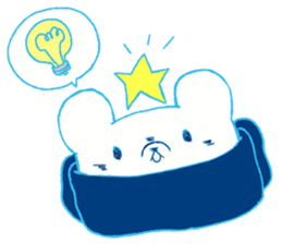 Polar bear and Star sticker #11043384