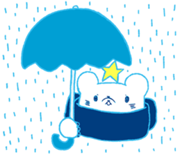 Polar bear and Star sticker #11043387