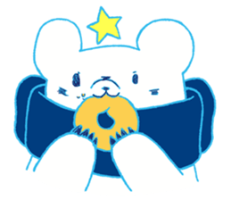 Polar bear and Star sticker #11043389