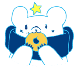 Polar bear and Star sticker #11043389