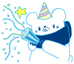 Polar bear and Star sticker #11043395