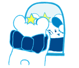 Polar bear and Star sticker #11043396