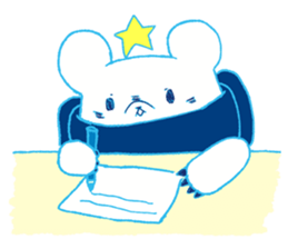 Polar bear and Star sticker #11043398