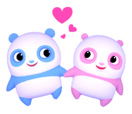 Panda Sweety : Gingan & Ginbai sticker #11045640