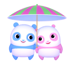 Panda Sweety : Gingan & Ginbai sticker #11045666