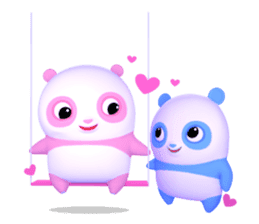 Panda Sweety : Gingan & Ginbai sticker #11045669