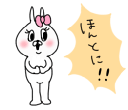 rabbit girl usapun3 sticker #11046046