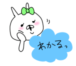 rabbit girl usapun3 sticker #11046049