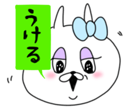 rabbit girl usapun3 sticker #11046073