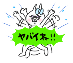 rabbit girl usapun3 sticker #11046074