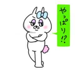 rabbit girl usapun3 sticker #11046077