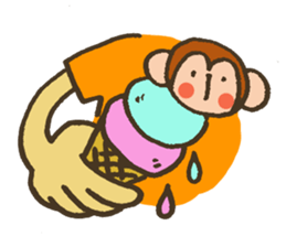 The Cute Baby Monkey sticker #11046623