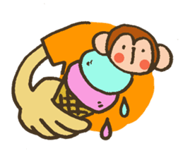 The Cute Baby Monkey sticker #11046623