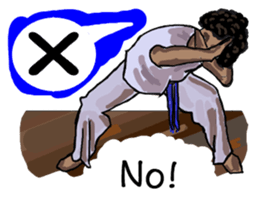 Friends of amusing Capoeira in En sticker #11047123