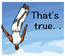 Friends of amusing Capoeira in En sticker #11047126