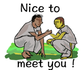 Friends of amusing Capoeira in En sticker #11047127