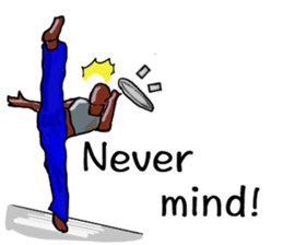 Friends of amusing Capoeira in En sticker #11047130