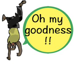 Friends of amusing Capoeira in En sticker #11047135