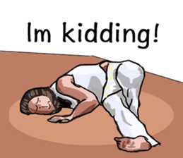 Friends of amusing Capoeira in En sticker #11047137