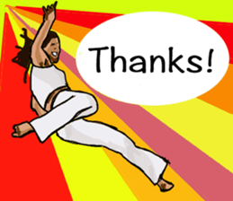Friends of amusing Capoeira in En sticker #11047138