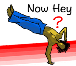 Friends of amusing Capoeira in En sticker #11047139