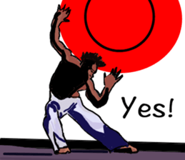 Friends of amusing Capoeira in En sticker #11047142