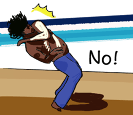 Friends of amusing Capoeira in En sticker #11047143
