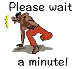 Friends of amusing Capoeira in En sticker #11047144