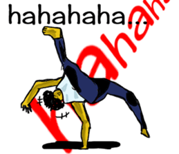 Friends of amusing Capoeira in En sticker #11047146