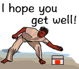 Friends of amusing Capoeira in En sticker #11047147