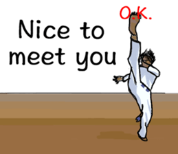 Friends of amusing Capoeira in En sticker #11047149