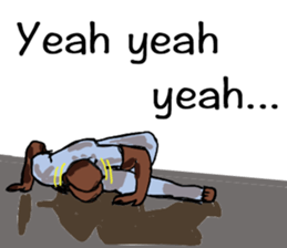 Friends of amusing Capoeira in En sticker #11047150