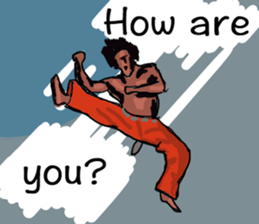 Friends of amusing Capoeira in En sticker #11047151