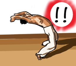 Friends of amusing Capoeira in En sticker #11047152