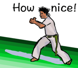 Friends of amusing Capoeira in En sticker #11047153