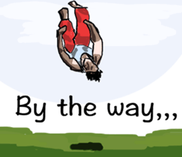 Friends of amusing Capoeira in En sticker #11047154