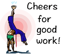 Friends of amusing Capoeira in En sticker #11047155