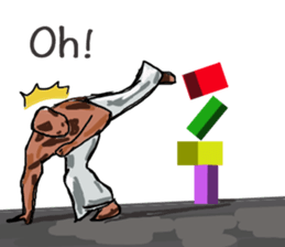 Friends of amusing Capoeira in En sticker #11047156
