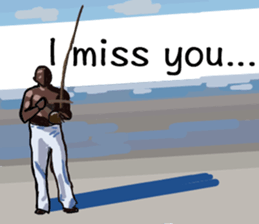 Friends of amusing Capoeira in En sticker #11047159