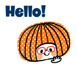 Round of bangs girl sticker #11047441