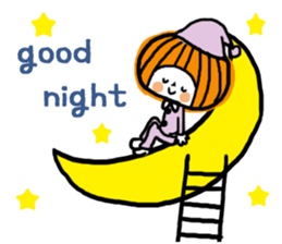 Round of bangs girl sticker #11047442