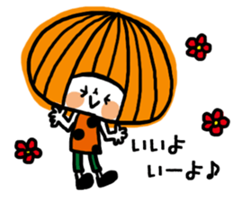 Round of bangs girl sticker #11047446