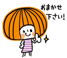 Round of bangs girl sticker #11047447