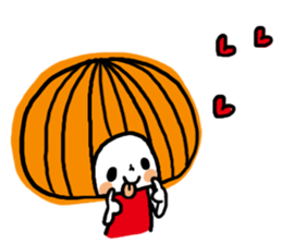 Round of bangs girl sticker #11047450