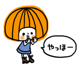 Round of bangs girl sticker #11047462