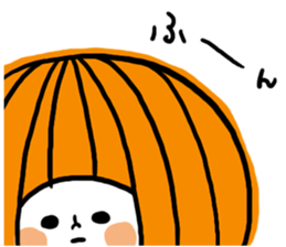 Round of bangs girl sticker #11047471