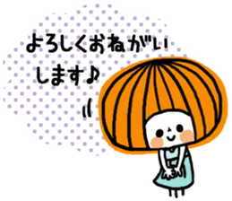 Round of bangs girl sticker #11047473